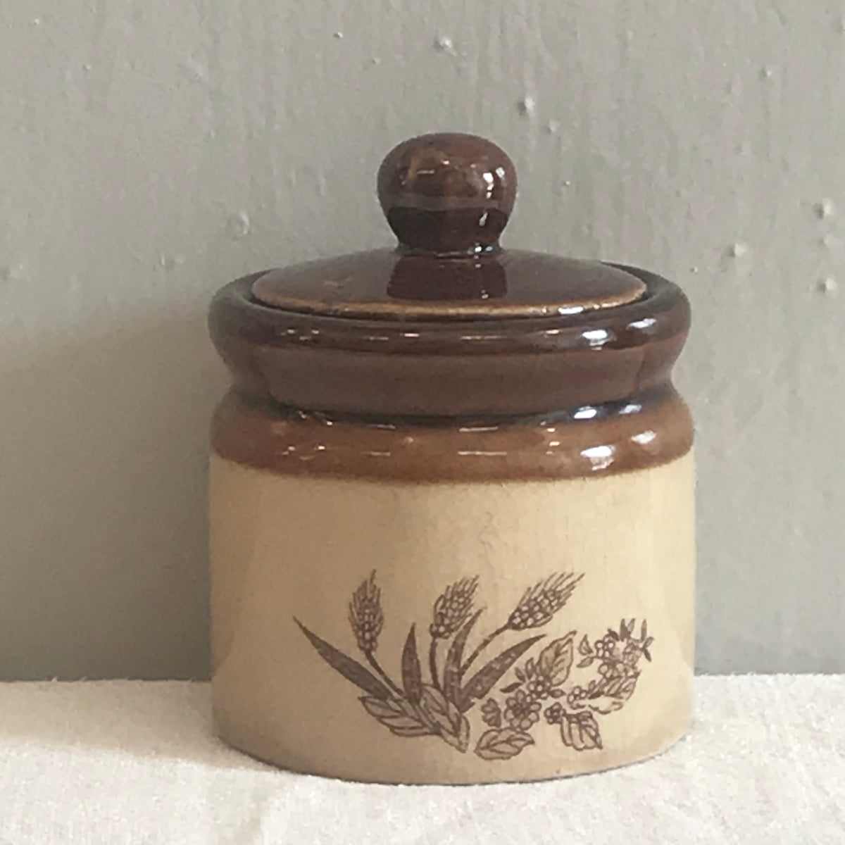 Vintage Two-Tone Mini Crock