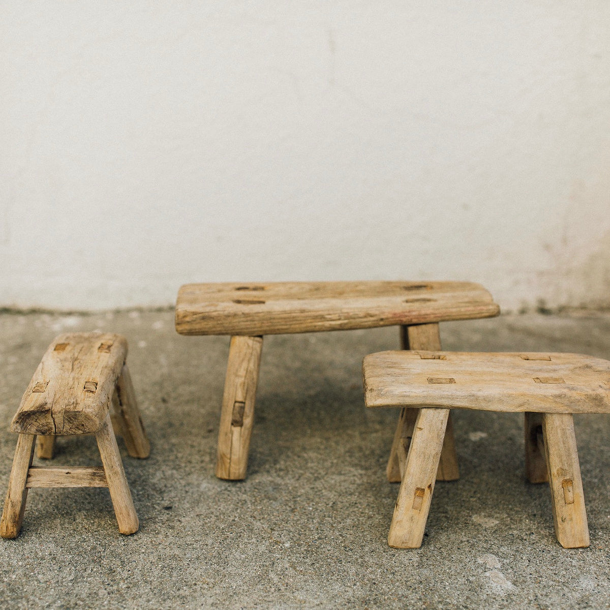 Vintage Wooden Stool - mini