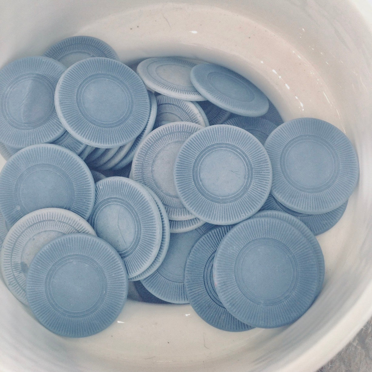 Vintage Poker Chips - blue