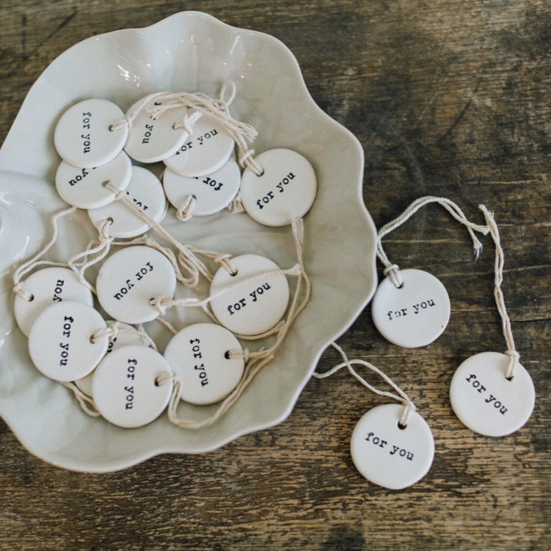 Ceramic Gift Tag "for you"
