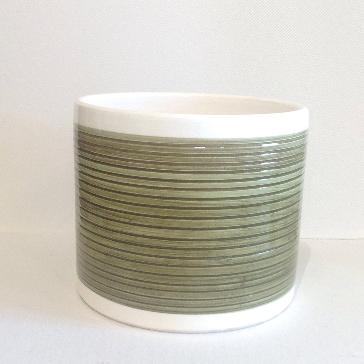 Vintage Ceramic Green Planter