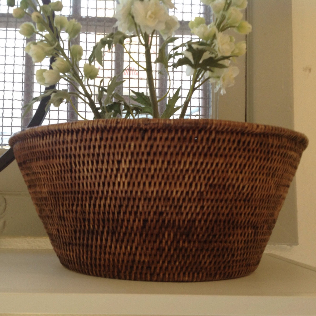 Vintage Rattan Basket Bowl